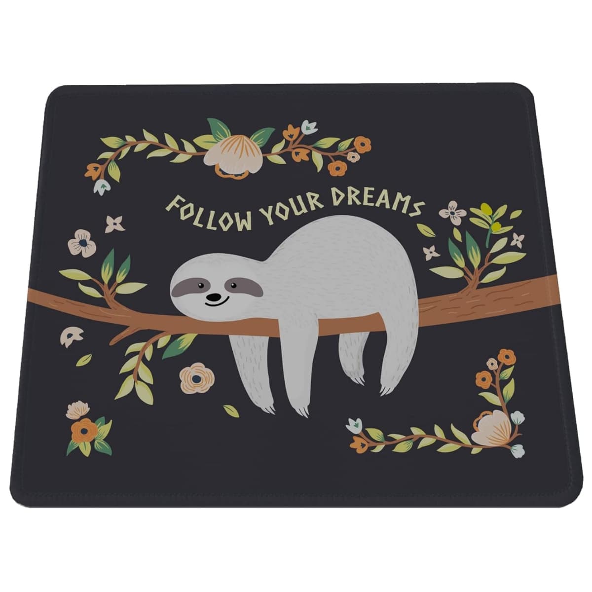 Silent Monsters Mouse Mat XX Large 35 x 16 inches / 90 x 40 cm, Sloth Follow Your Dreams, system Stitched Edges, Office/Gaming Mousemat, Mousepad non-slip & quiet, Desk Mat XXL — view 9