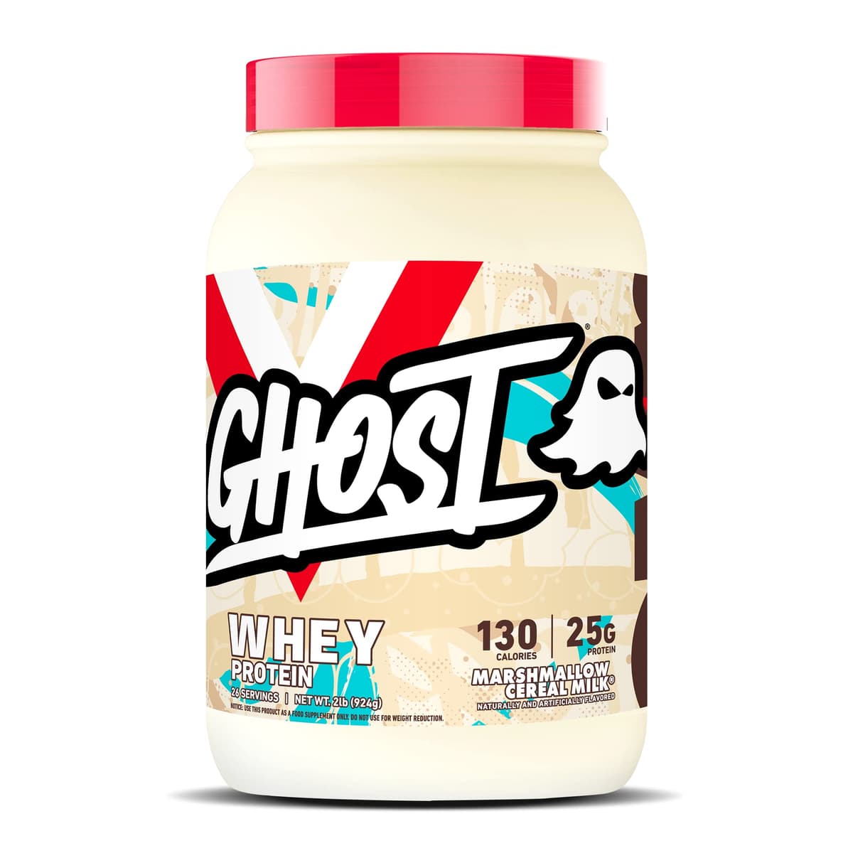 GHOST Whey Protein Powder, Nutter Butter - 2LB, 26G of Protein - Whey Protein Blend - ­Post Workout Fitness & Nutrition Shakes, Smoothies, Baking & Cooking - Cookie Pieces Inside — view 5