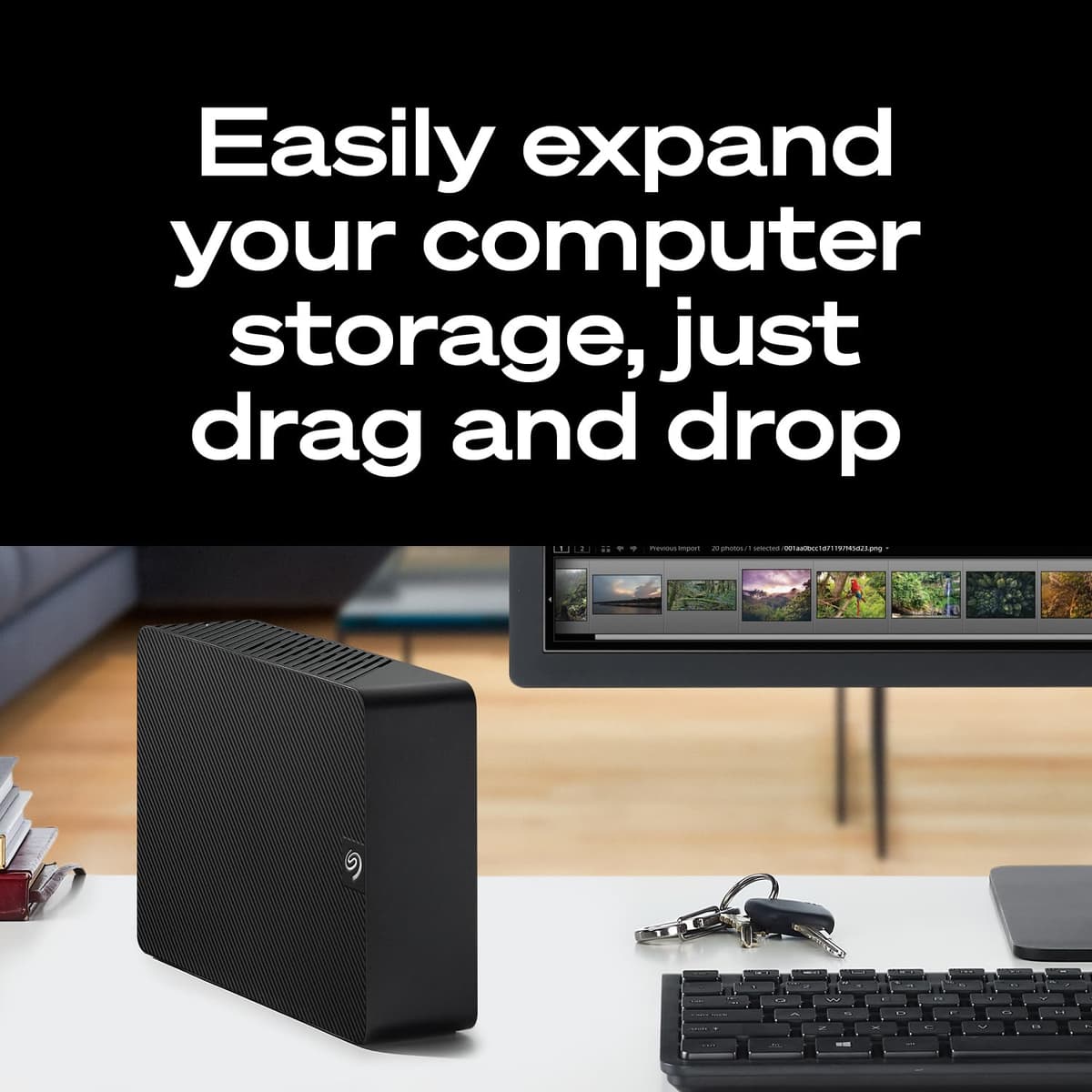 Seagate Expansion Desktop 6TB, External Hard Drive, USB 3.0, Data Rescue Services (STKP6000400) — view 5