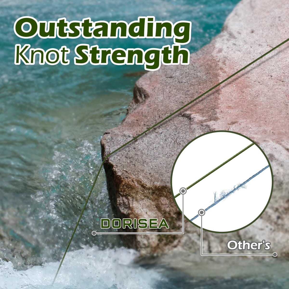 Extreme Braid - Hilo de Pesca Trenzado 100% PE 300 m/328 Yardas, Prueba de 6 a 550 Libras, Cuerda de Pesca Resistente a la abrasión, increíble superline Cero Estiramiento, diámetro pequeño — view 6