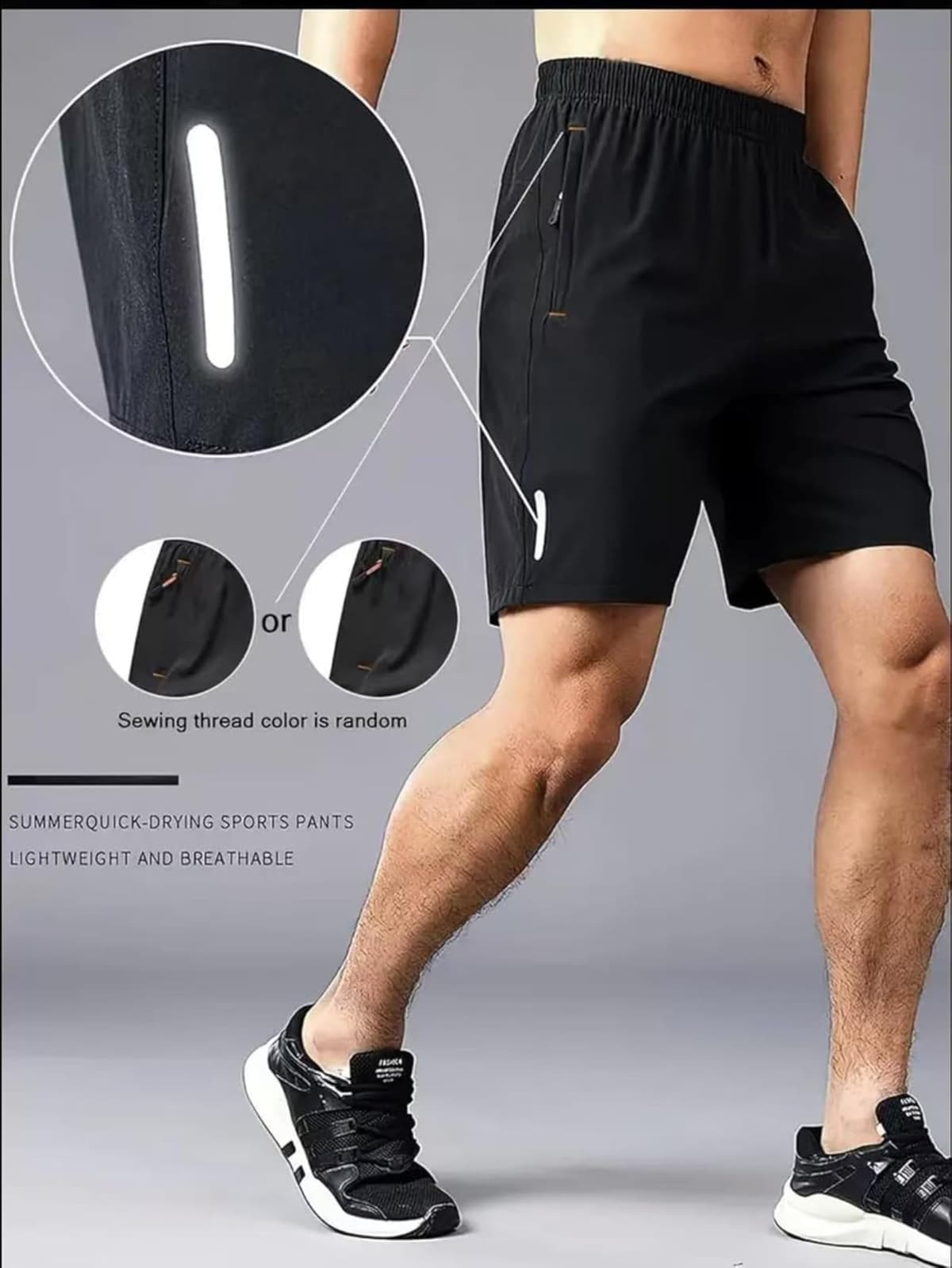 Paquete de 3 pantalones cortos de gimnasio de secado rápido para hombre, pantalones cortos de correr de 5 pulgadas con bolsillos con cremallera, pantalones cortos de entrenamiento activo — view 4