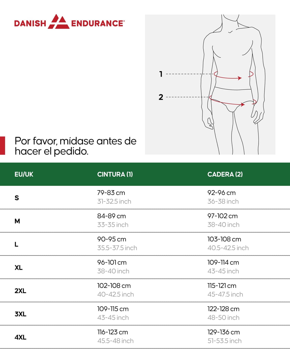 Danish Endurance Men's Sports Trunks 3-Pack Extra Long Ropa Interior de Hombres Hombre (Pack de 3) — view 6