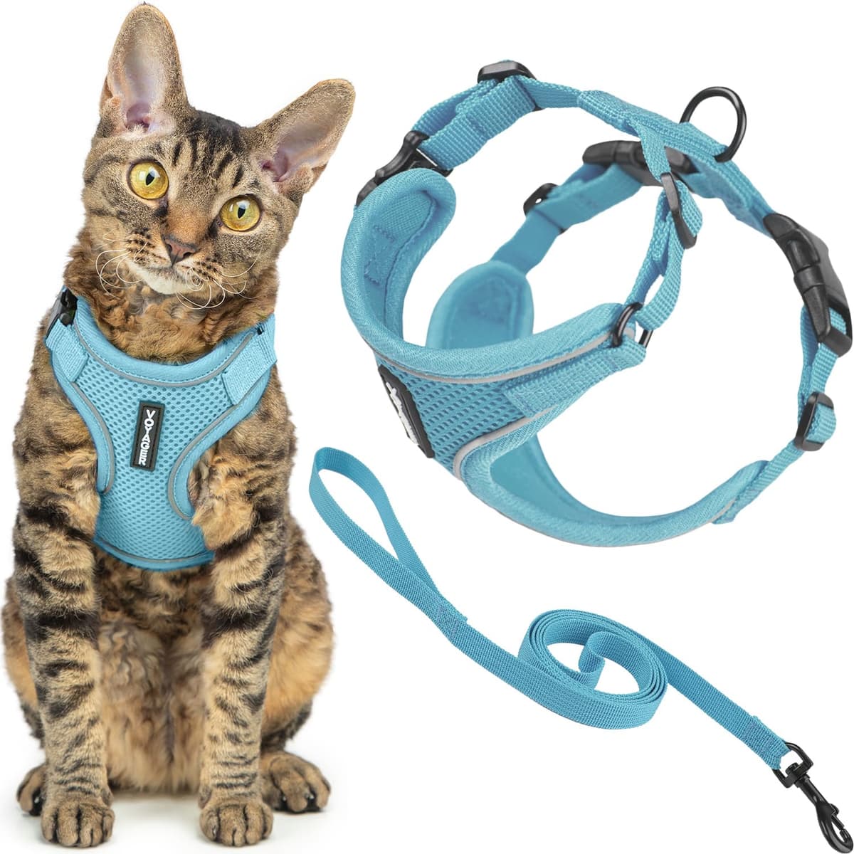 Best Pet Supplies Voyager Step-in Lock Pet Harness – All Weather Mesh, Adjustable Step in Harness for Cats and Dogs Turquoise (Matching Trim), XL (Chest: 22-36") — view 21