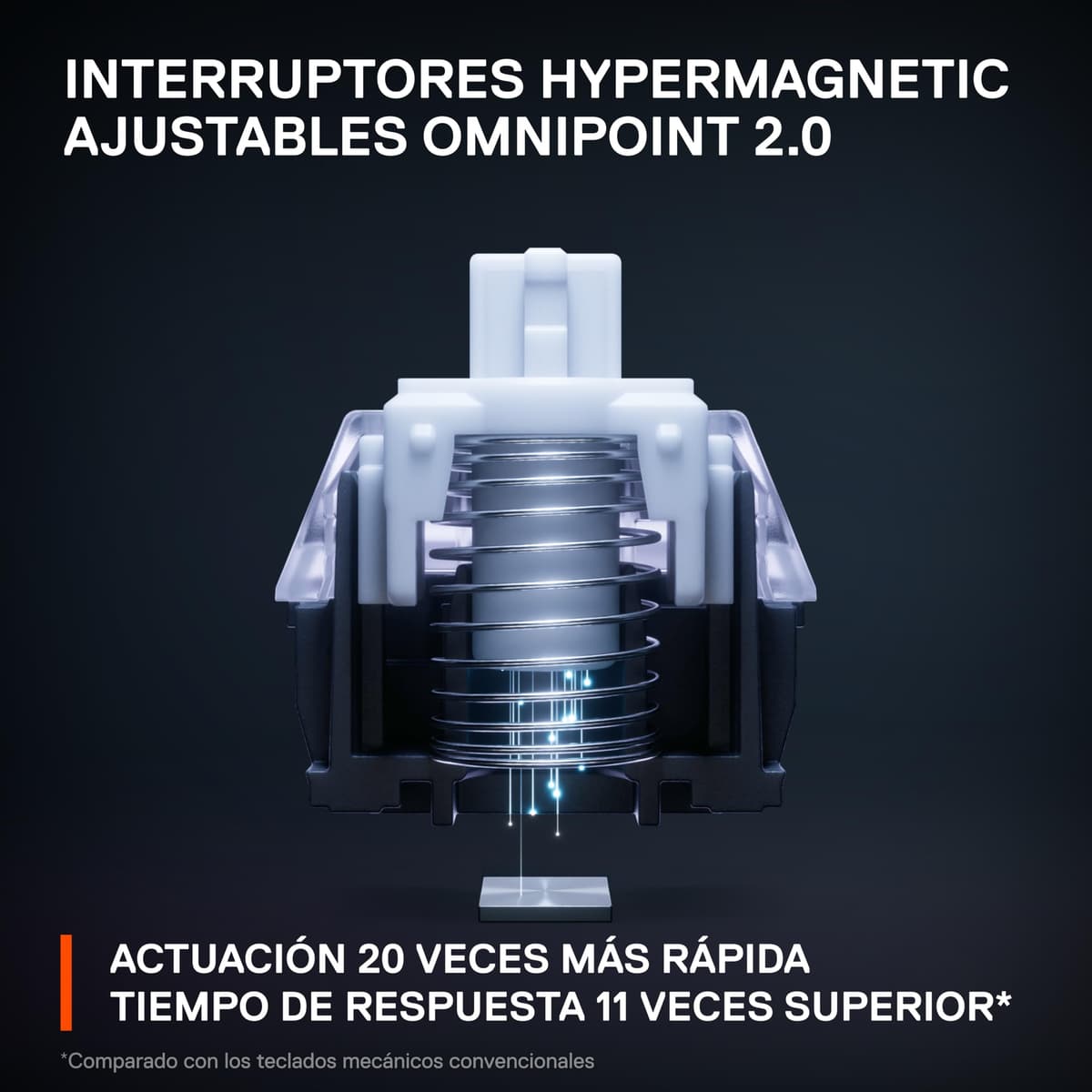 SteelSeries Apex Pro TKL (2023) - Teclado gaming HyperMagnetic – El más rápido del mundo - Accionamiento ajustable - Esports TKL - RGB - Teclas PBT - USB-C - Teclado inglesa (QWERTY) — view 4