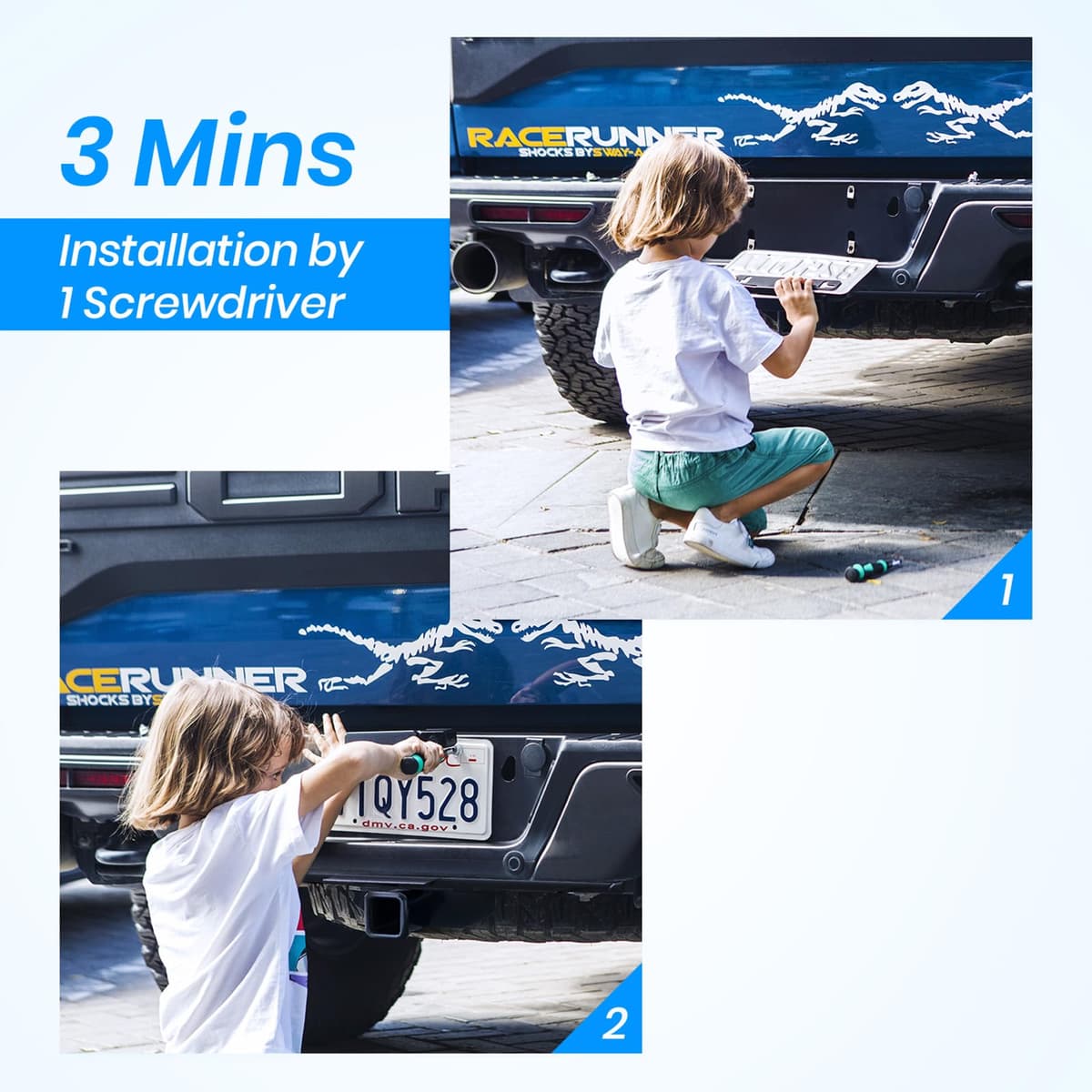 AUTO-VOX Solar Powered Wireless Reversing Camera Kit, 3 Mins DIY Installation, Clear Image Backup Camera with IP69K Waterproof for Cars and Van — view 2