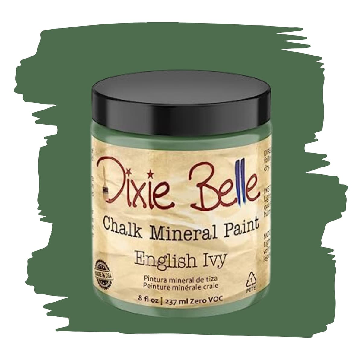Dixie Belle Paint Company Chalk Finish Furniture Paint - Caviar (32oz) - Matte Black Chic Chalk Mineral DIY Furniture Paint — view 268