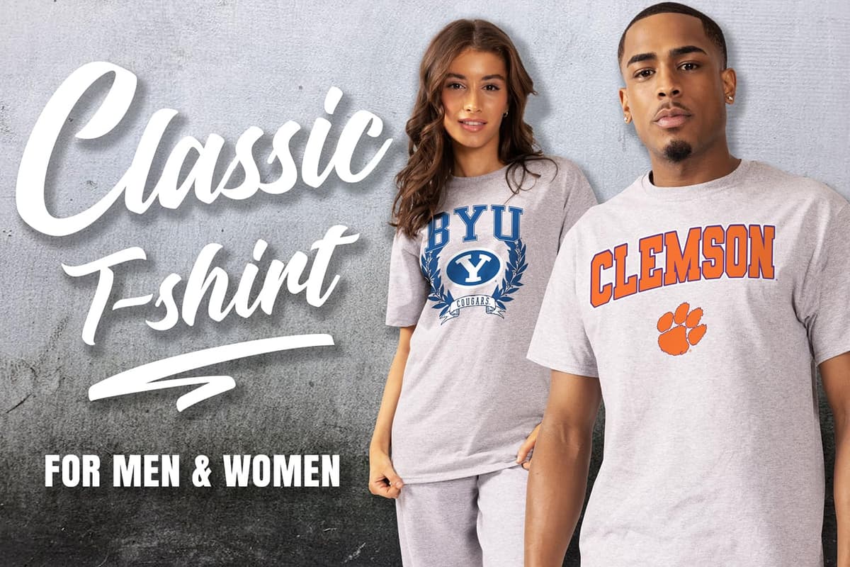 LOGOVISION Official Collegiate Distressed Primary Logo Adult T-Shirt Collection — view 2