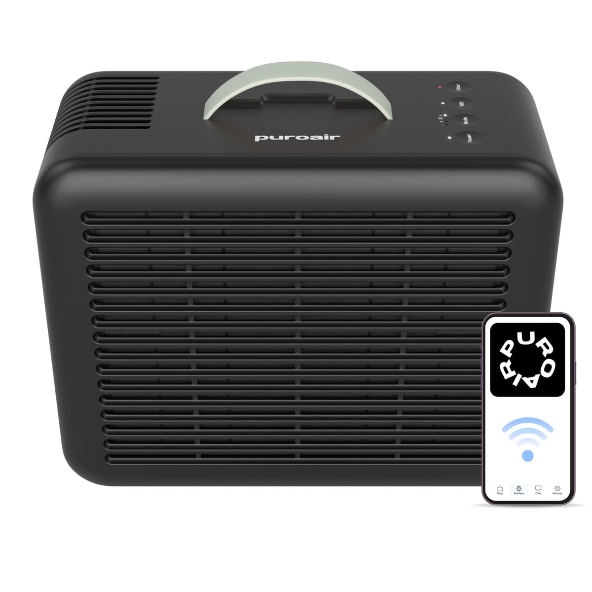 PuroAir Air Purifier 100i Smart HEPA Air Purifiers for Home Pets - Portable Small Air Purifier Filters up to 550 Ft² of Pollutants, Smoke, Pollen, Dust - Room Air Purifiers for Bedroom, Baby, Office