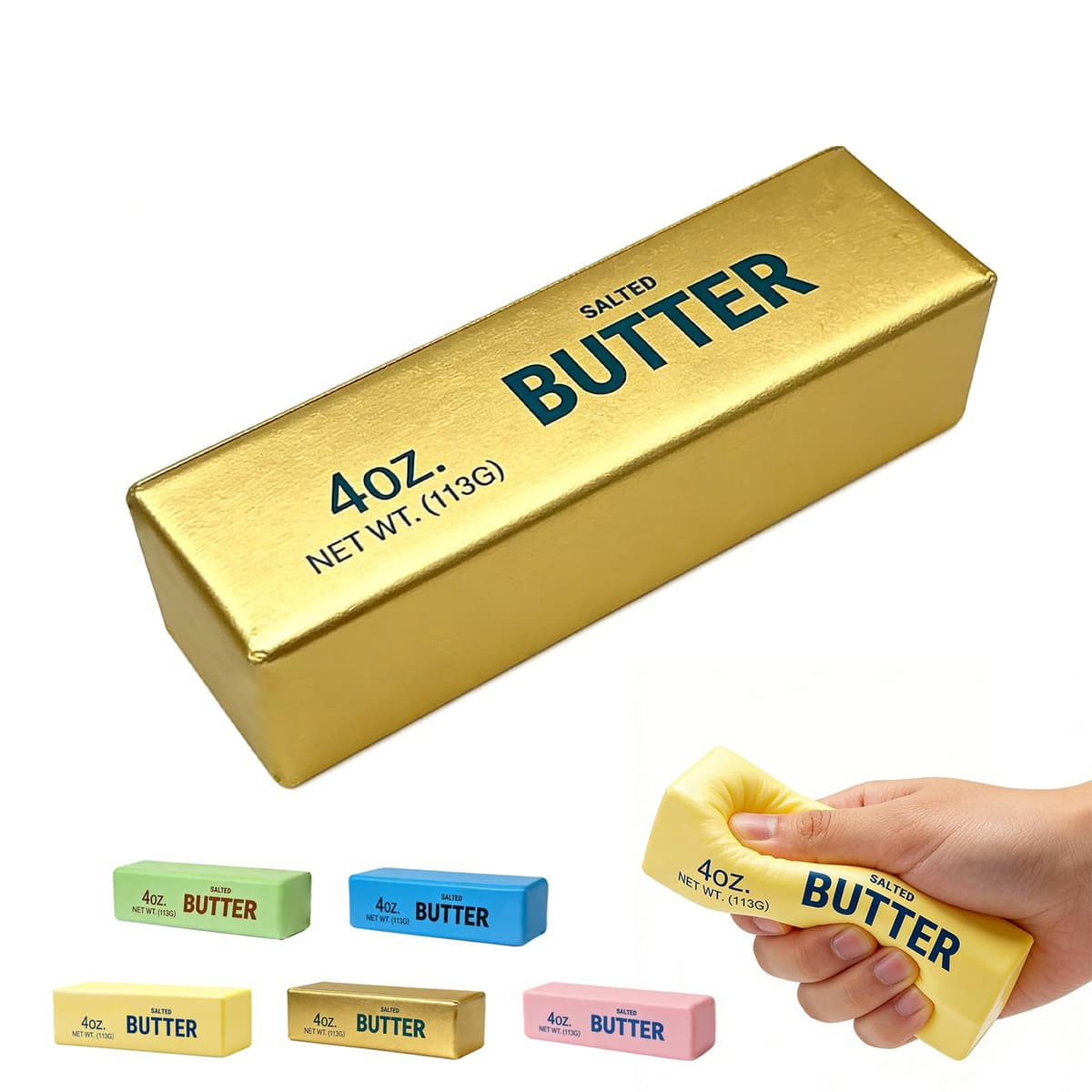 Squishy Butter Stress Relief Toy - Soft & Squeezeable Butter Sensory Fun — view 7