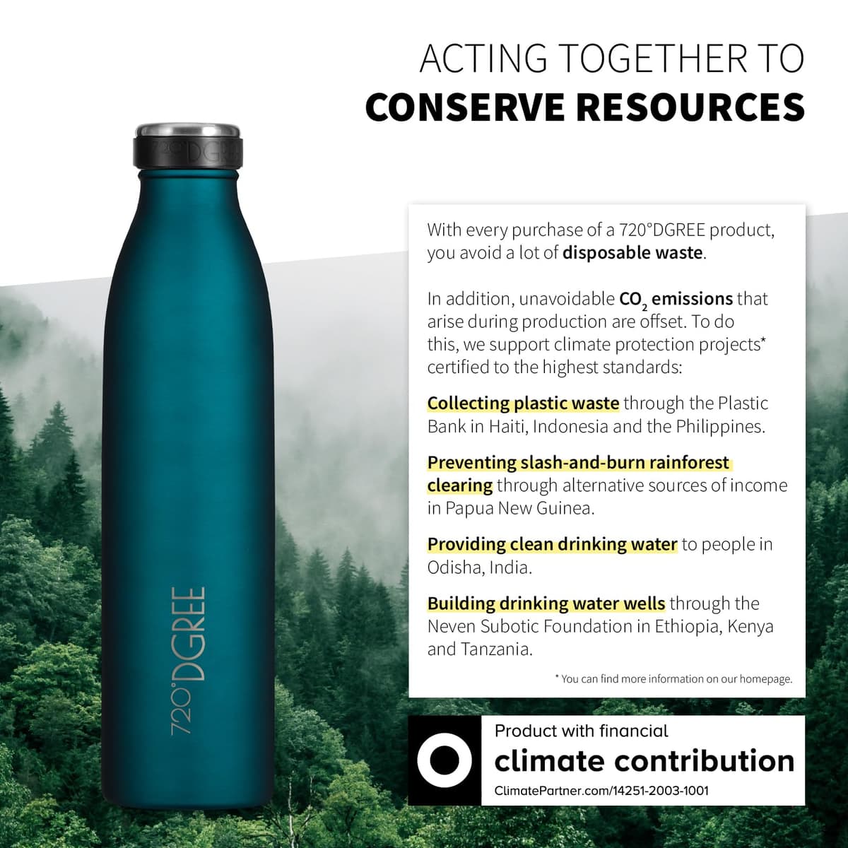 720°DGREE Vaccum Insulated Water Bottle “milkyBottle“ - 750 ml - Insulated, Leakproof, BPA-Free, Thermo Flask - for Sports, Gym, Fitness, School, Kids, Travel, Outdoor, Hot, Cold & Carbonated Drinks — view 4