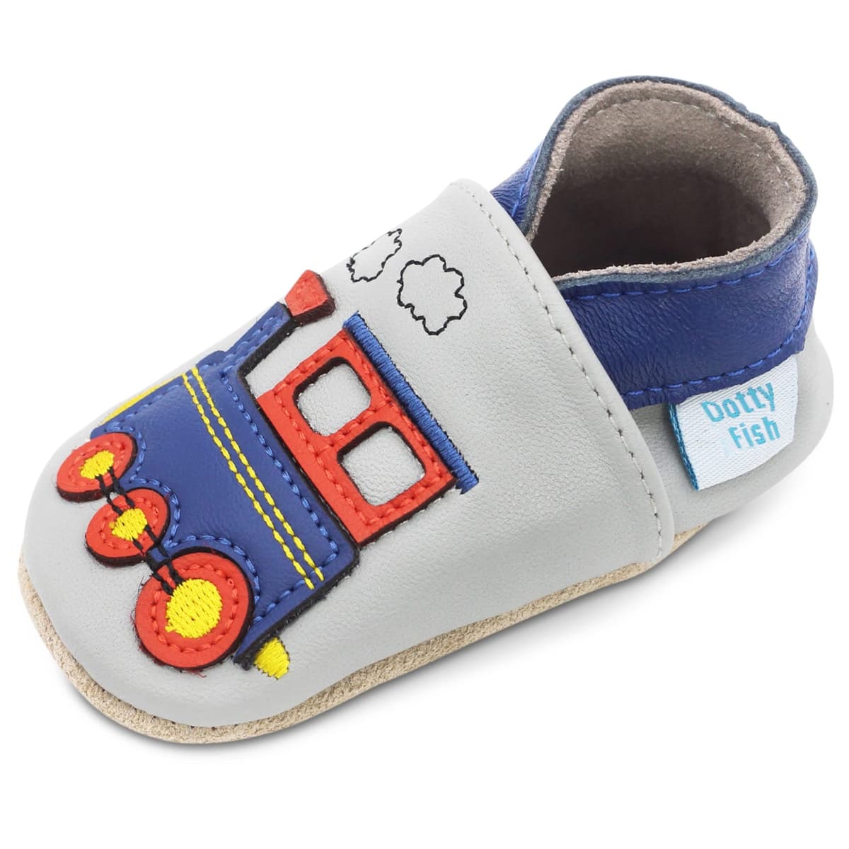 Dotty Fish Soft Sole Leather Baby & Toddler Shoes – Barefoot, Non-Slip, Lightweight & Flexible, Elasticated Ankles - Unisex Boys & Girls, UK Brand, Podiatry Approved — view 33