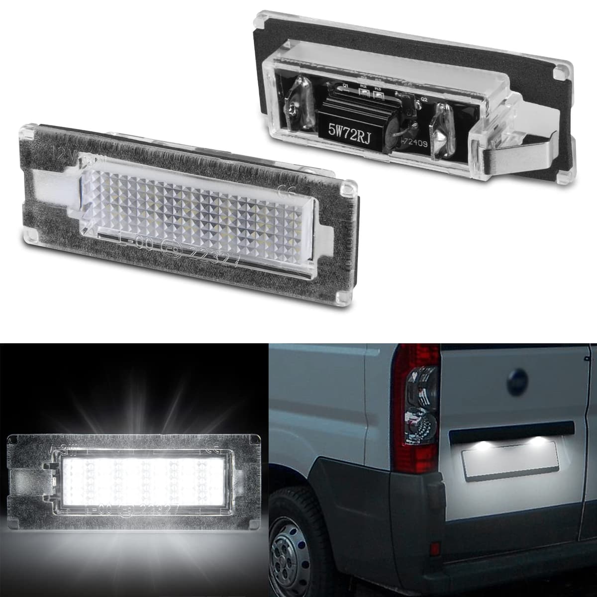 Luces LED Matrícula para 206 207 407 406 306 307 308 5008, Luz Matrícula para Citro-en C3 PICASSO C4 C5 BERLINGO B9 M49 M59 SAXO XSARA, LED Matrícula 2 Piezas Canbus — view 16