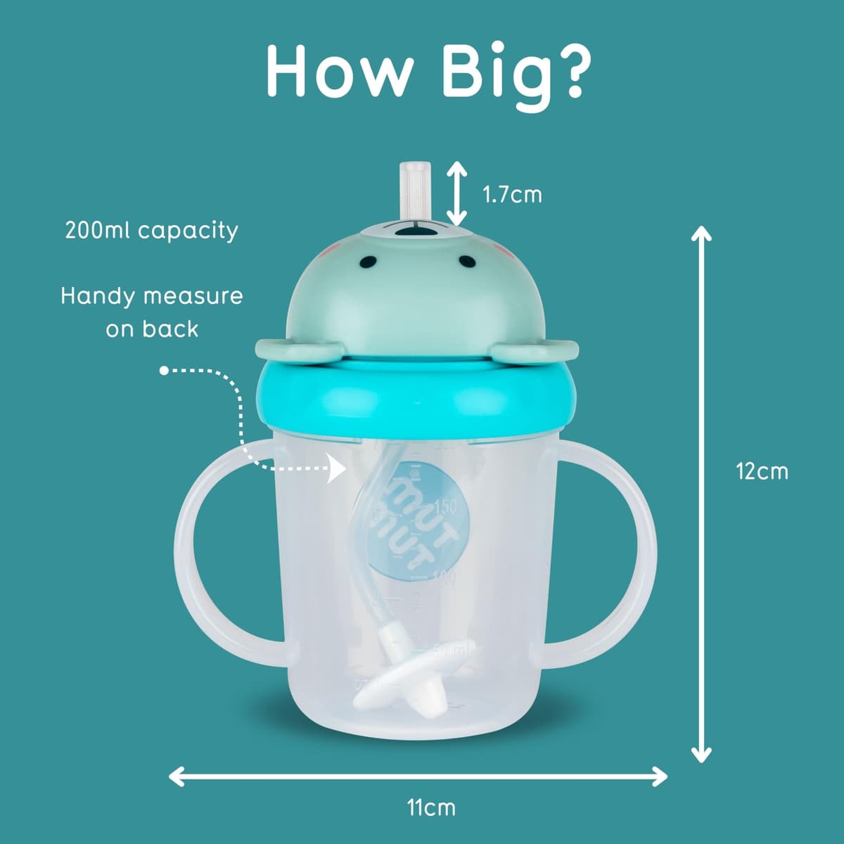 TUM TUM Tippy Up Free Flow Sippy Cup (No Valve), Sippy Cup for Toddlers, 200ml, BPA Free (Boris Bear S3) — view 6