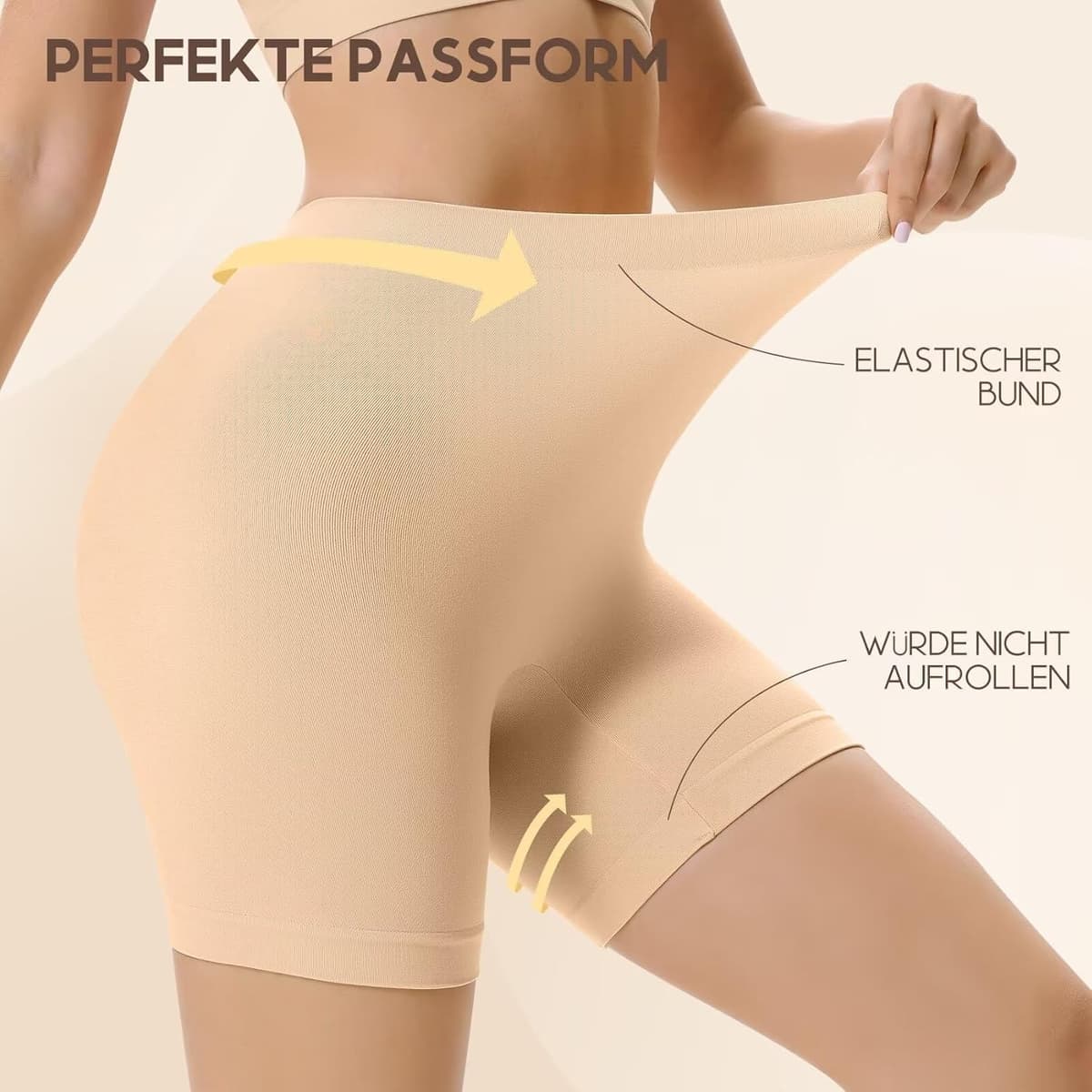 YouShow cycling pants women 3 pack high waist short leg briefs boxer briefs under dress skirt anti chafing short leggings — view 3
