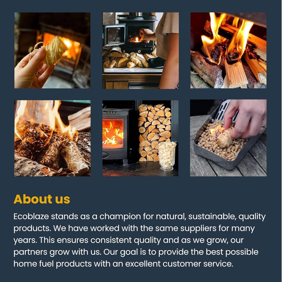 Ecoblaze Natural 24 Firelighters - Fire Lighters for BBQ, Pizza Oven, Fire Pits - Wood Wool Fire Starters - Perfect for Garden Life & Camping, Safe, Clean Wax Coated Instant Firestarter — view 6