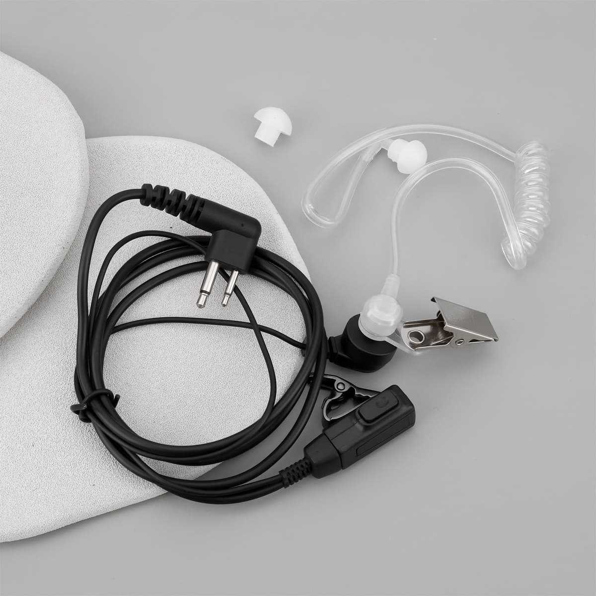 SG Store Auriculares de Radio Bidireccionales Ocultos con Micrófono Y Botón PTT RS-Acc-M1 Compatible con Motorola GP300 CP040 DP1400 XTN XTNI Y XT460. — view 5