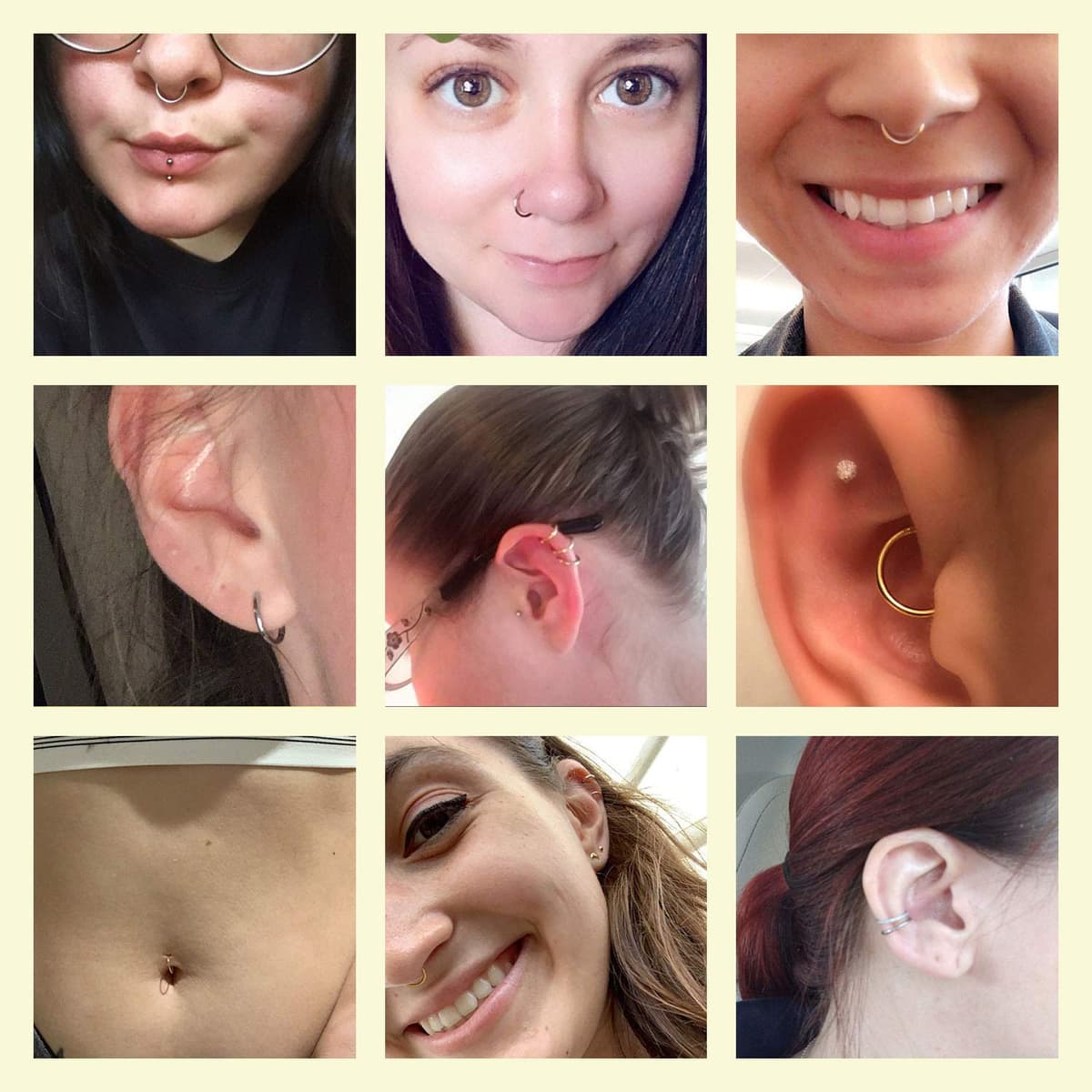 AROWRO 316L Surgical Steel Hinged Nose Rings Hoop 20G 18G 16G 14G 12G 10G 8G 6G 4G Seamless Piercing Rings for Nose Septum Cartilage Helix Tragus Conch Rook Daith Lobe Diameter 6mm to 14mm — view 3