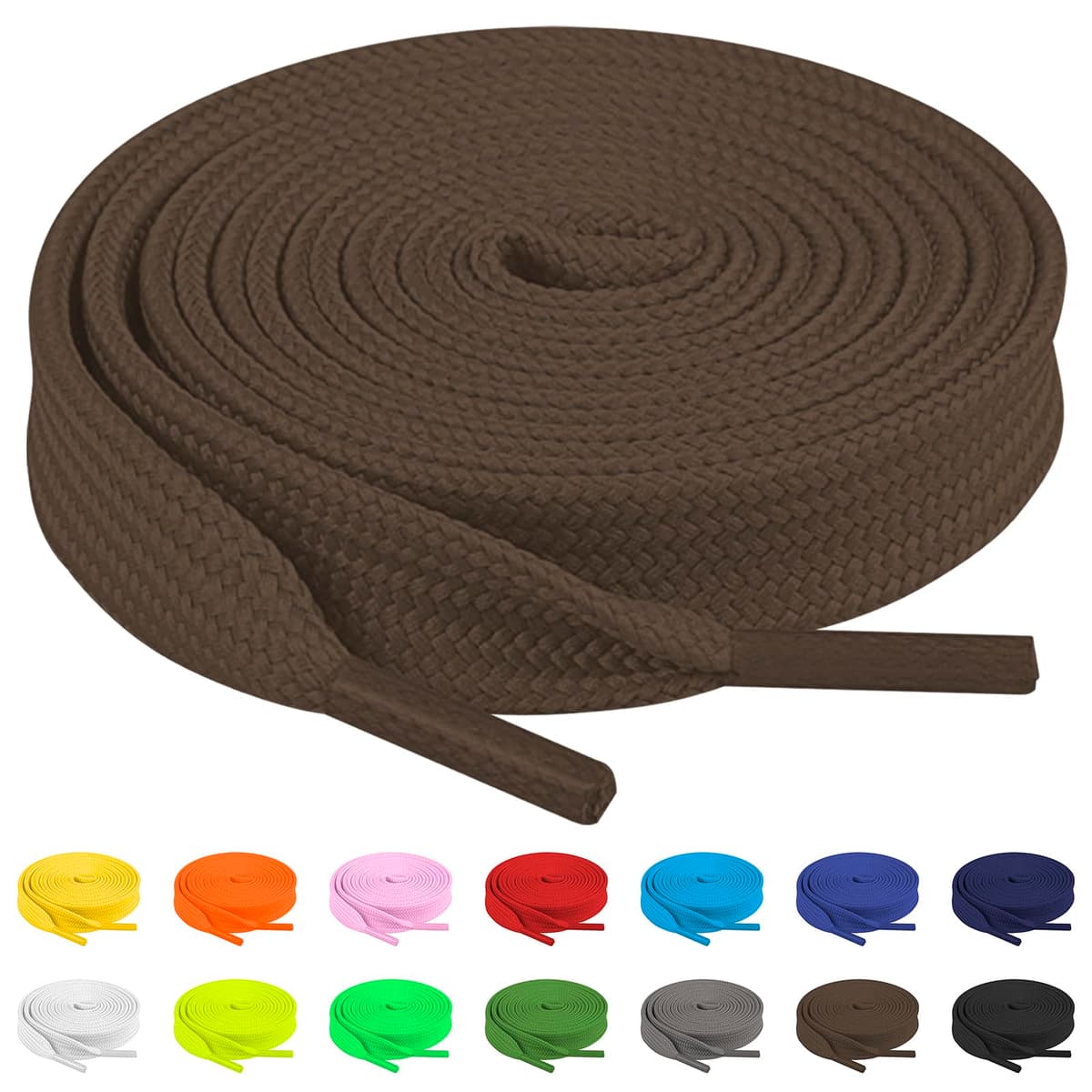 TBOC Cordones Planos para Calzado Zapatos Deportivas Zapatillas Botas Cordón Patines Fútbol Deportes [Ancho 8 mm] Compatibles con Converse Nike Adidas Panama Jack Vans — view 20