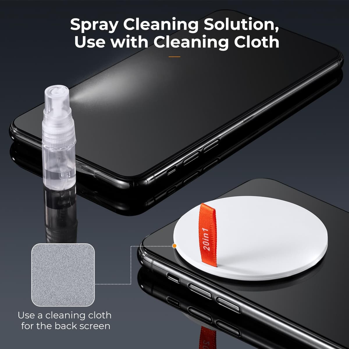 K&F CONCEPT 20 en 1 Kit Multifuncional Portátil de Limpieza Electrónica-Limpia Teclado, Pantalla de PC, Teléfono Móvil, Airpods, Lentes, Cámara, Herramientas de Limpieza para Múltiples Circunstancias — view 6
