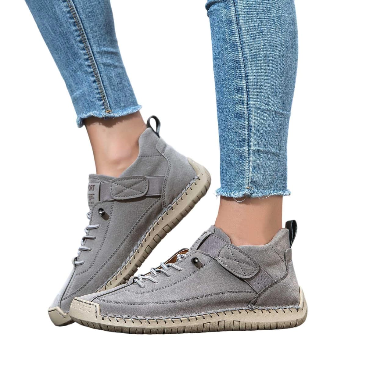 Genérico Zapatillas ortopédicas cómodas, zapatos unisex de cuero hechos a mano, botas suaves y cómodas con soporte — view 5