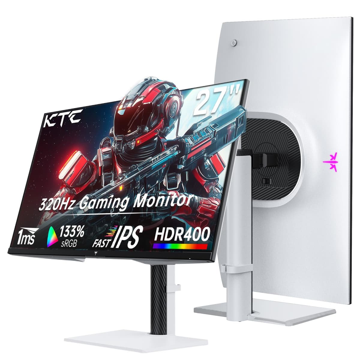 KTC 32 Inch Curved Gaming Monitor, Full HD 1080P@240Hz Monitor, VA 1500R, 1ms, Adaptive Sync, HDR10, HDMI 2.0 / DP1.4, 125% sRGB, VESA, Compatible with Desktop, Laptop, PS5, Xbox, Switch and More — view 18