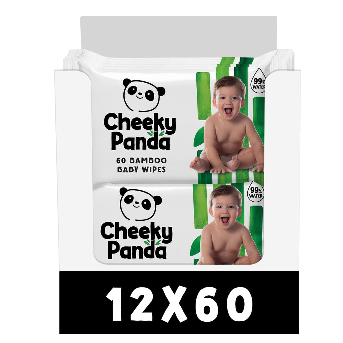 The Cheeky Panda Bamboo Biodegradable Baby Wipes | 99% Purified Water, Suitable for Sensitive Skin | Dermatologically Tested — view 10