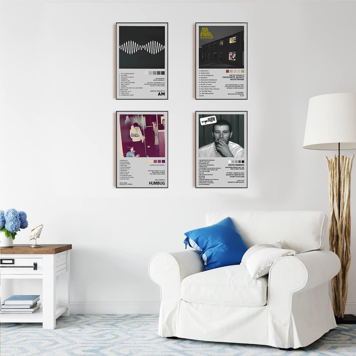 omle Arctic Monkeys Posters Music Album Cover Posters Print Set of 4 Room Aesthetic Canvas Wall Art for Girl and Boy Teens Dorm Decor 8x12 inch Unframed — view 3