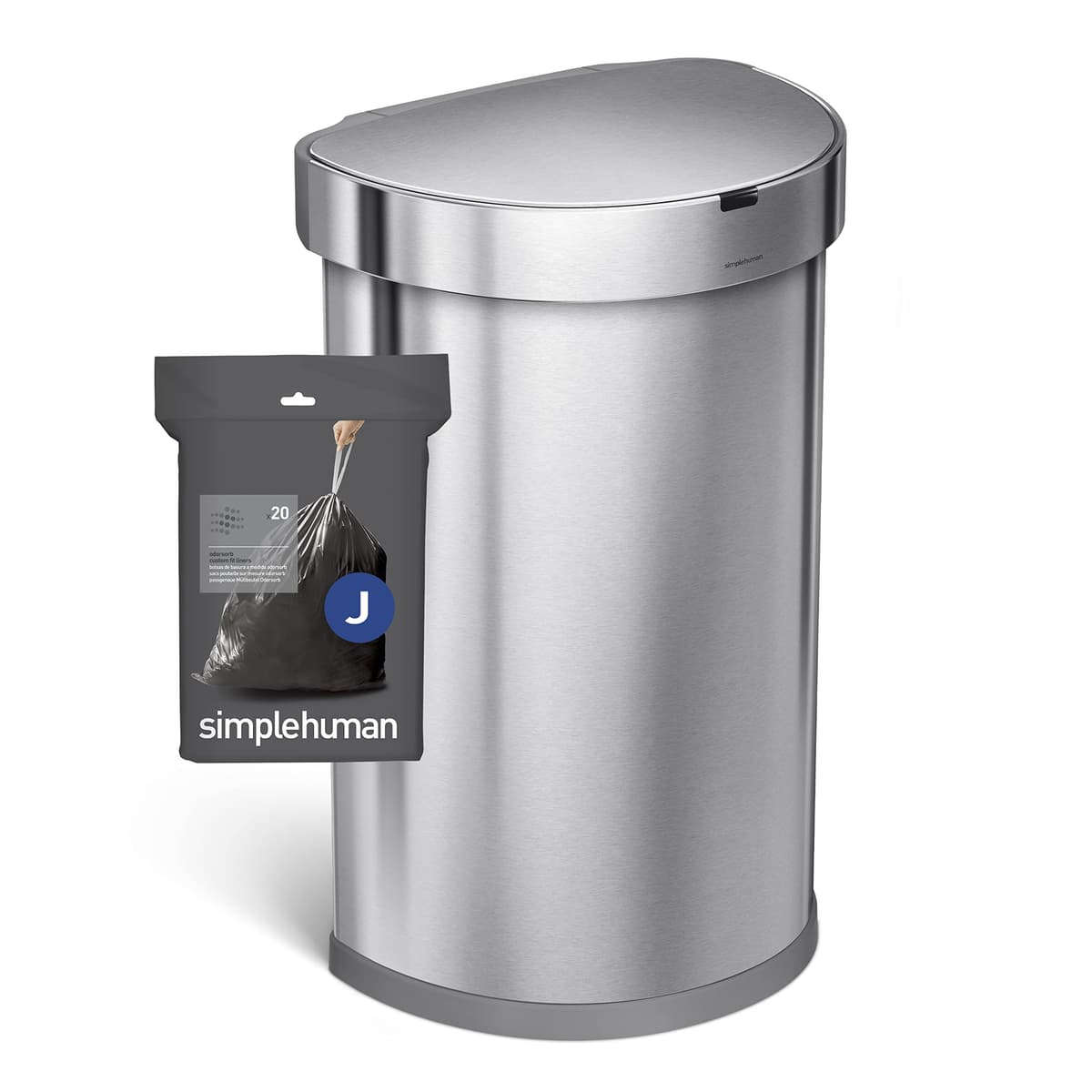 simplehuman CW0258 3 x paquete de 20 bolsas de basura a medida (60 bolsas), código H, plástico blanco — view 54