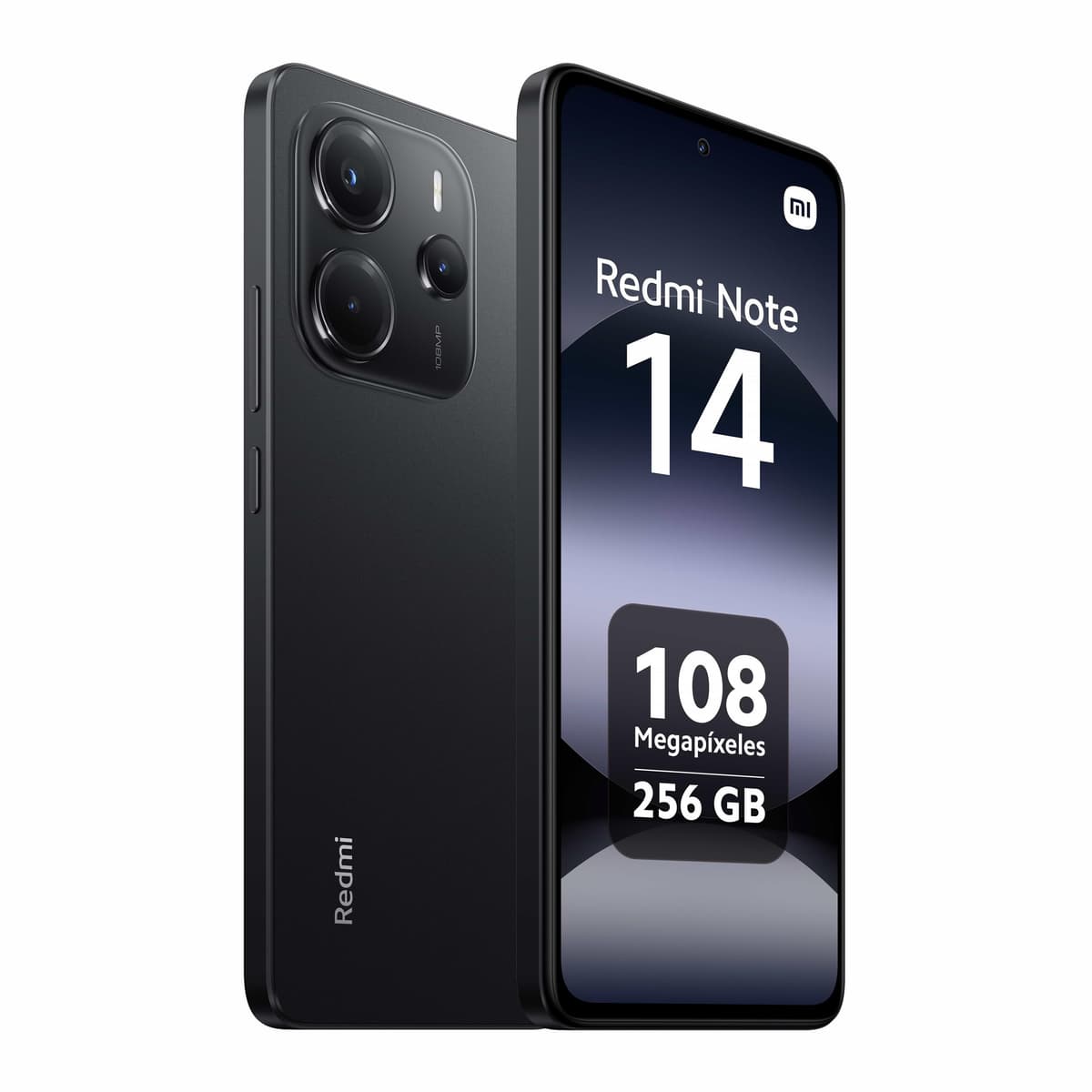 XIAOMI Redmi Note 14 - Smartphone de 8+256GB, Pantalla de 6.67" AMOLED FHD+ 120Hz, MediaTek Helio G99-Ultra, cámara de 108MP, TurboCharge 33W, 5500 mAh, Cargador no Incluido, Negro (Versión ES) — view 2