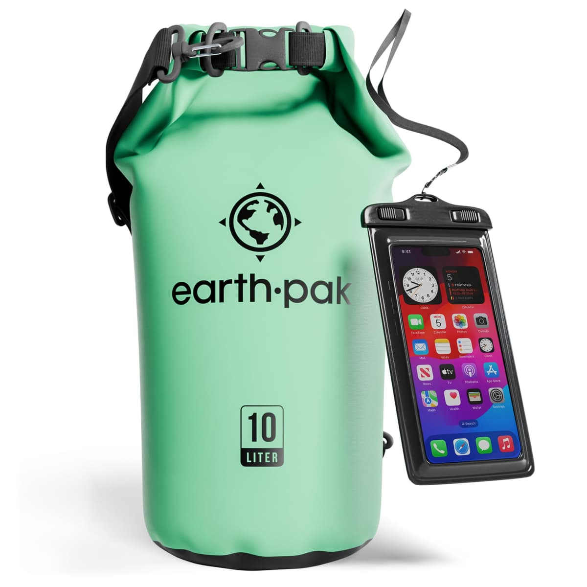 Earth Pak Waterproof Dry Bag - Roll Top Waterproof Backpack Sack Keeps Gear Dry for Kayak with Waterproof Phone Case — view 20