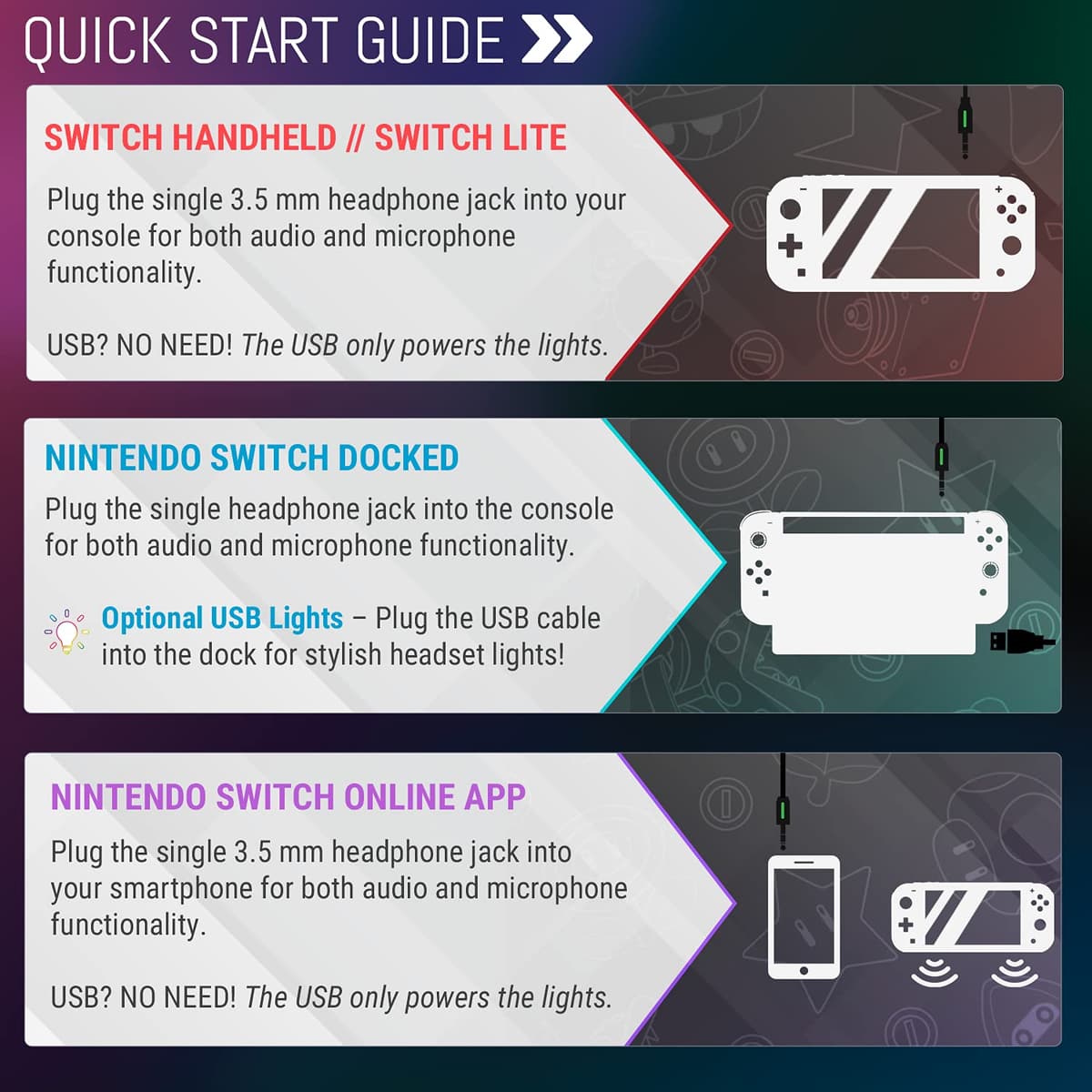 Orzly Auriculares Gaming Compatible con PS5, PS4, PC, Xbox, Nintendo Switch, con microfono Sonido Premiun RGB Luz LED, cancelación de Ruido - Hornet RXH20 Tanami Edicion — view 5