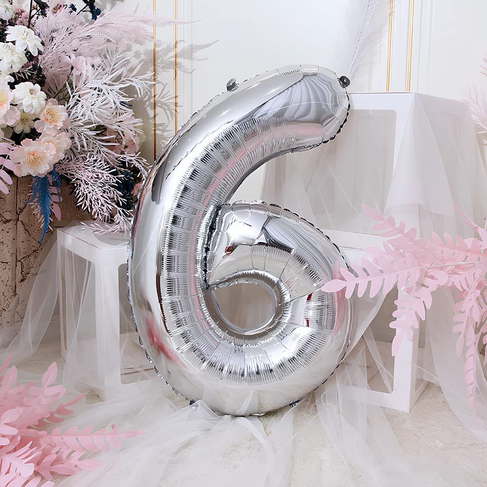 Foil Globo Número 5 Azul 40" (101cm), Inflable Helio o aire, Gigante Numeros 0-9, 10-19, 20-29, 30-100, Grande Globos Decoración para La Boda Aniversario y Cumpleaños Fiestas — view 58