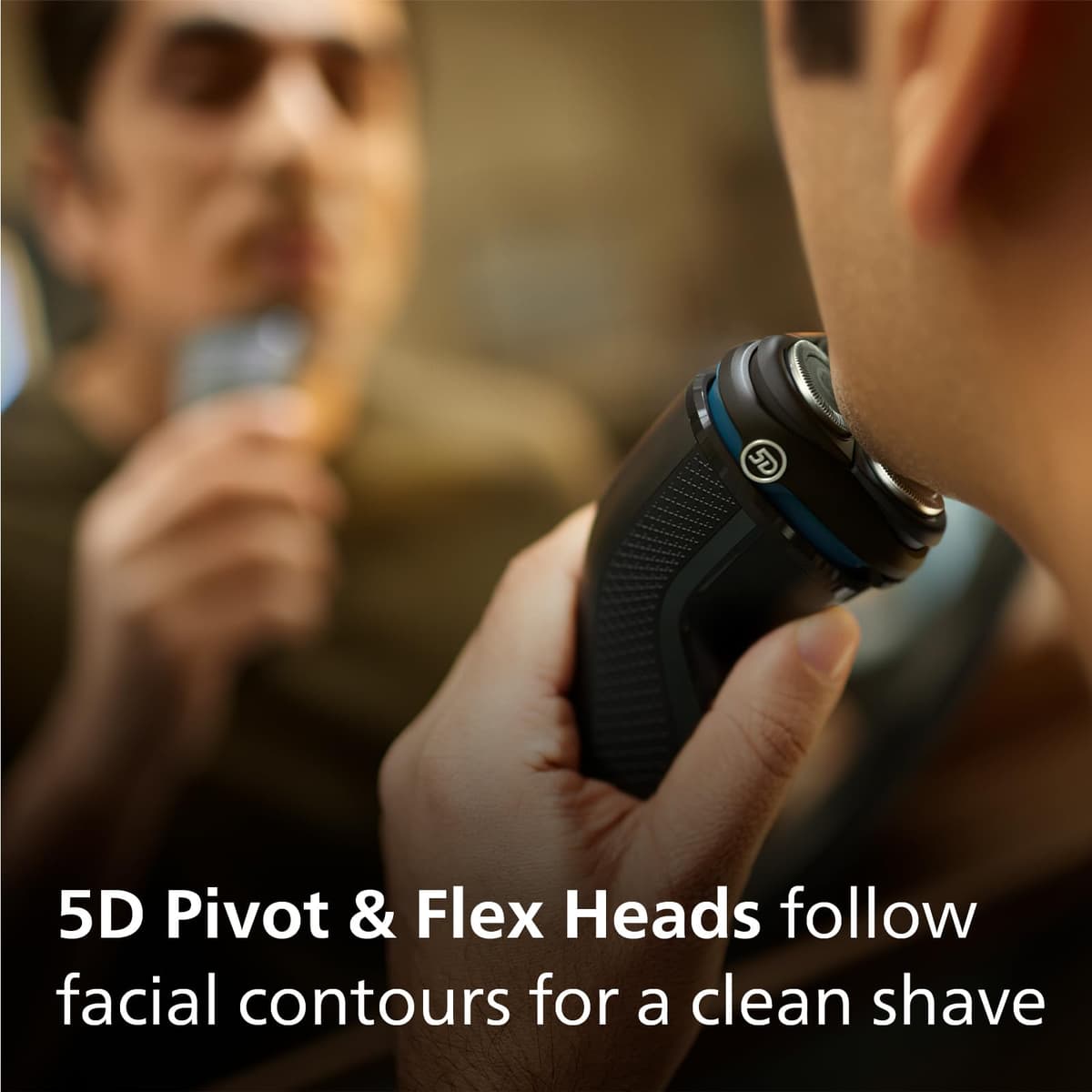 Philips Electric Shaver 3000 Series - Wet & Dry Electric Shaver for Men with SkinProtect Technology in Dark Moon, Pop-up Beard Trimmer, Cordless Shaver (Model S3145/00) — view 4