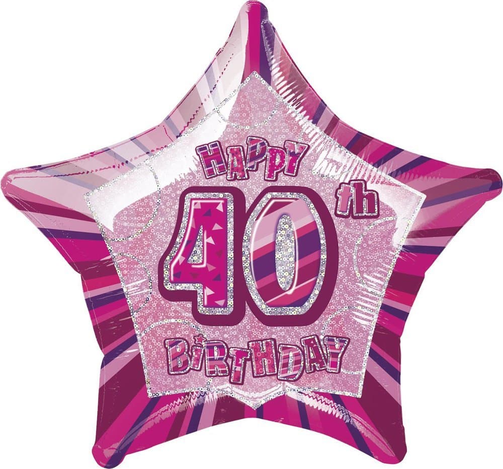 Unique Party 92068 - 9ft Foil Glitz Pink Happy 80th Birthday Banner — view 24