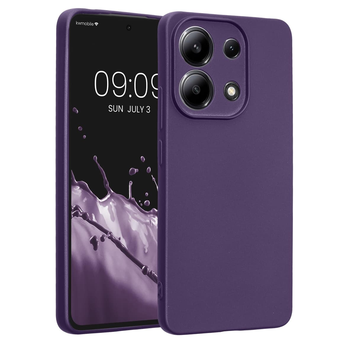 kwmobile Carcasa Compatible con Xiaomi Redmi Note 14 Pro 5G / Poco X7 Funda - Funda Ultrafina de TPU con Bordes elevados - Lavanda Metalizado — view 398