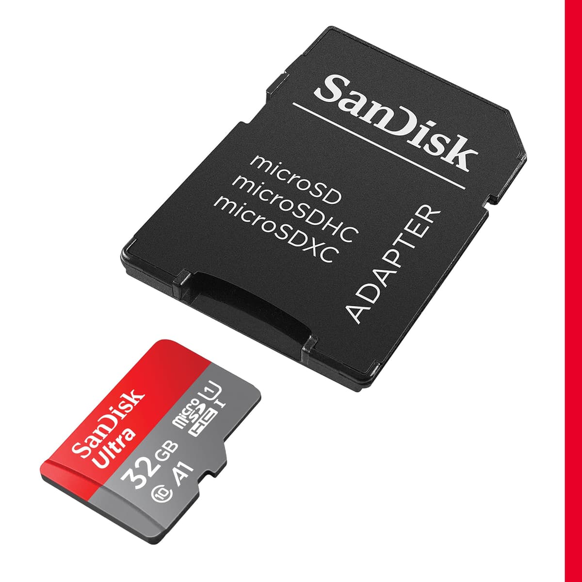 SanDisk 32GB Ultra microSDHC card + SD adapter up to 120 MB/s with A1 App Performance UHS-I Class 10 U1 — view 2