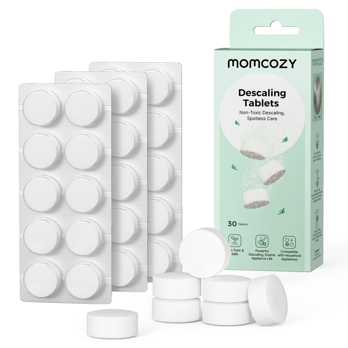 ​Momcozy Official Washing Block for KleanPal Pro Baby Bottle Washer, 120 Detergent Tablets for Cleaning Baby Bottles, Breast Pump Parts, Feeding Accessories, Rinse-Free, BPA-Free, Travel & Home Use — view 8