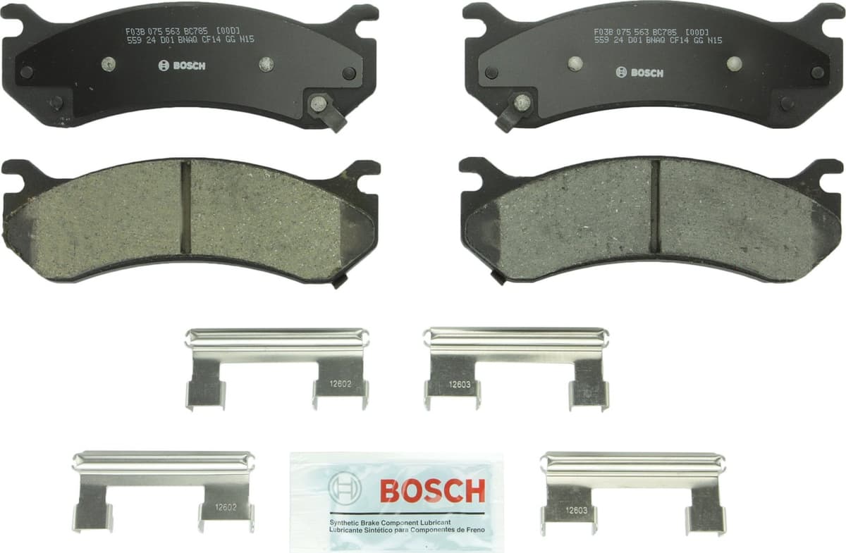 Bosch BC914 QuietCast Premium Ceramic Disc Brake Pad Set For: Acura ILX; Honda Accord, Civic, CR-V, Element, Fit, Front — view 258
