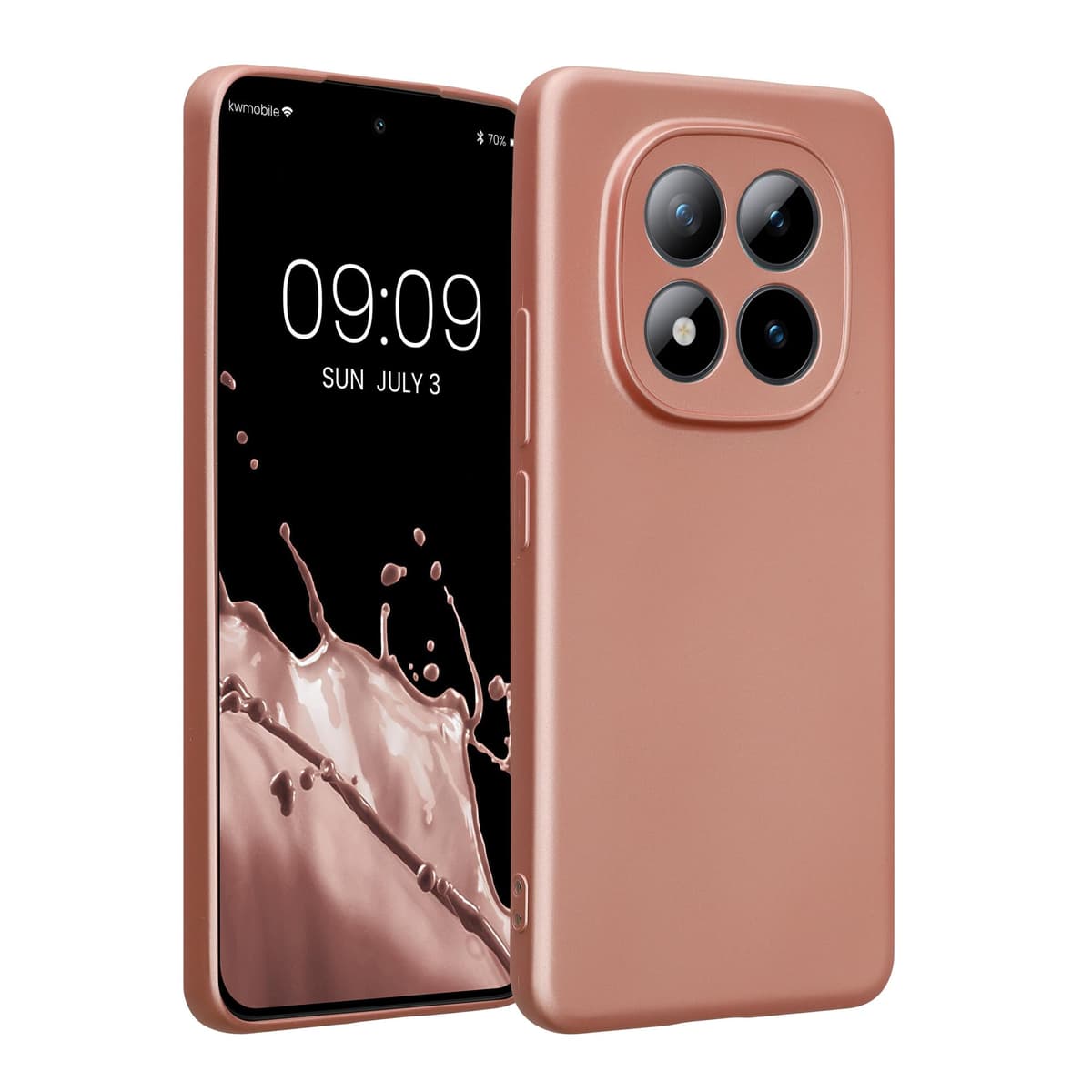 kwmobile Carcasa Compatible con Xiaomi Redmi Note 14 Pro 5G / Poco X7 Funda - Funda Ultrafina de TPU con Bordes elevados - Lavanda Metalizado — view 284