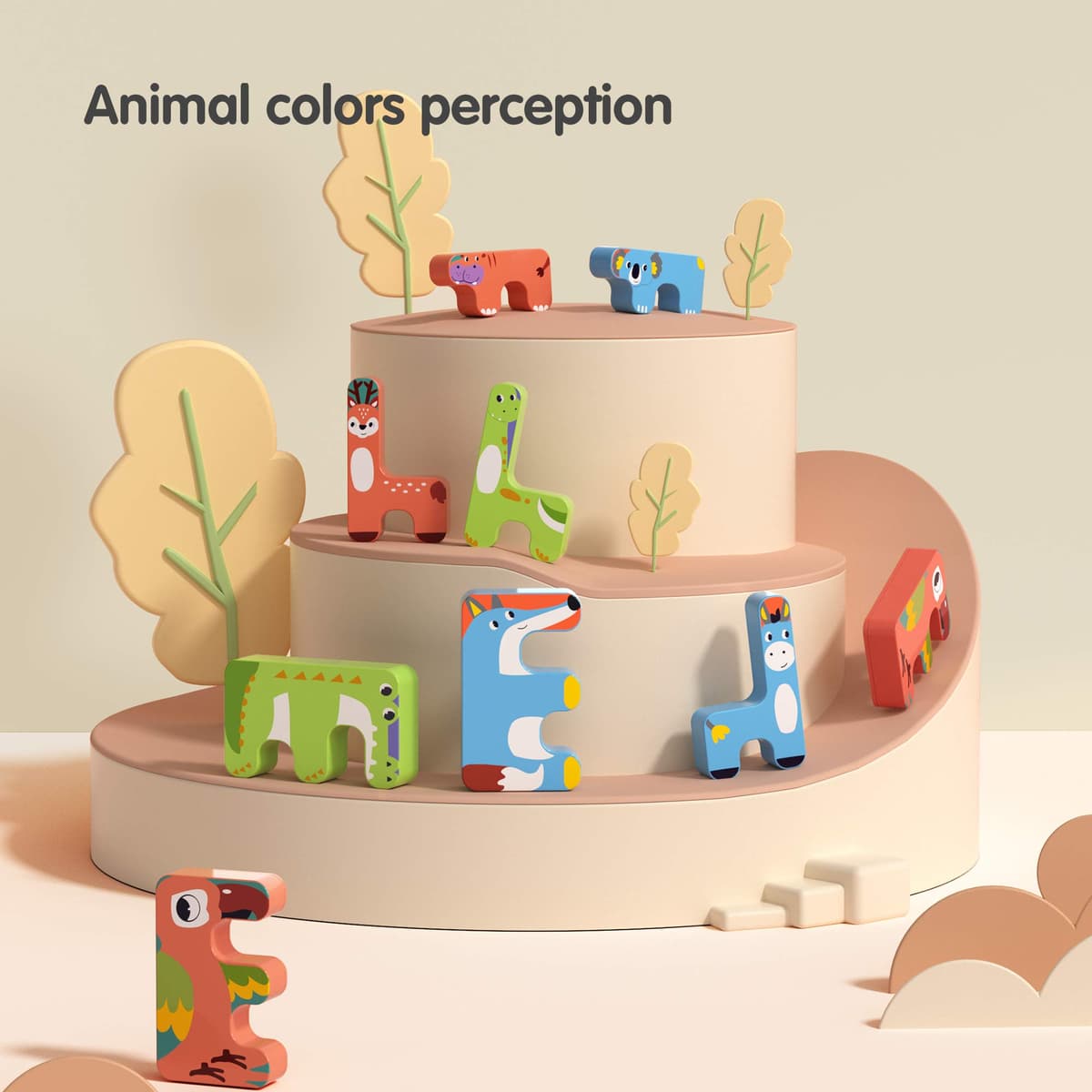 TUMAMA Stacking Games Montessori Toys Animal Balance Blocks for Toddlers Educational Stacking High Building Block 3 4 5 6 Years Old, Adults, Boys and Girls 15pcs — view 5