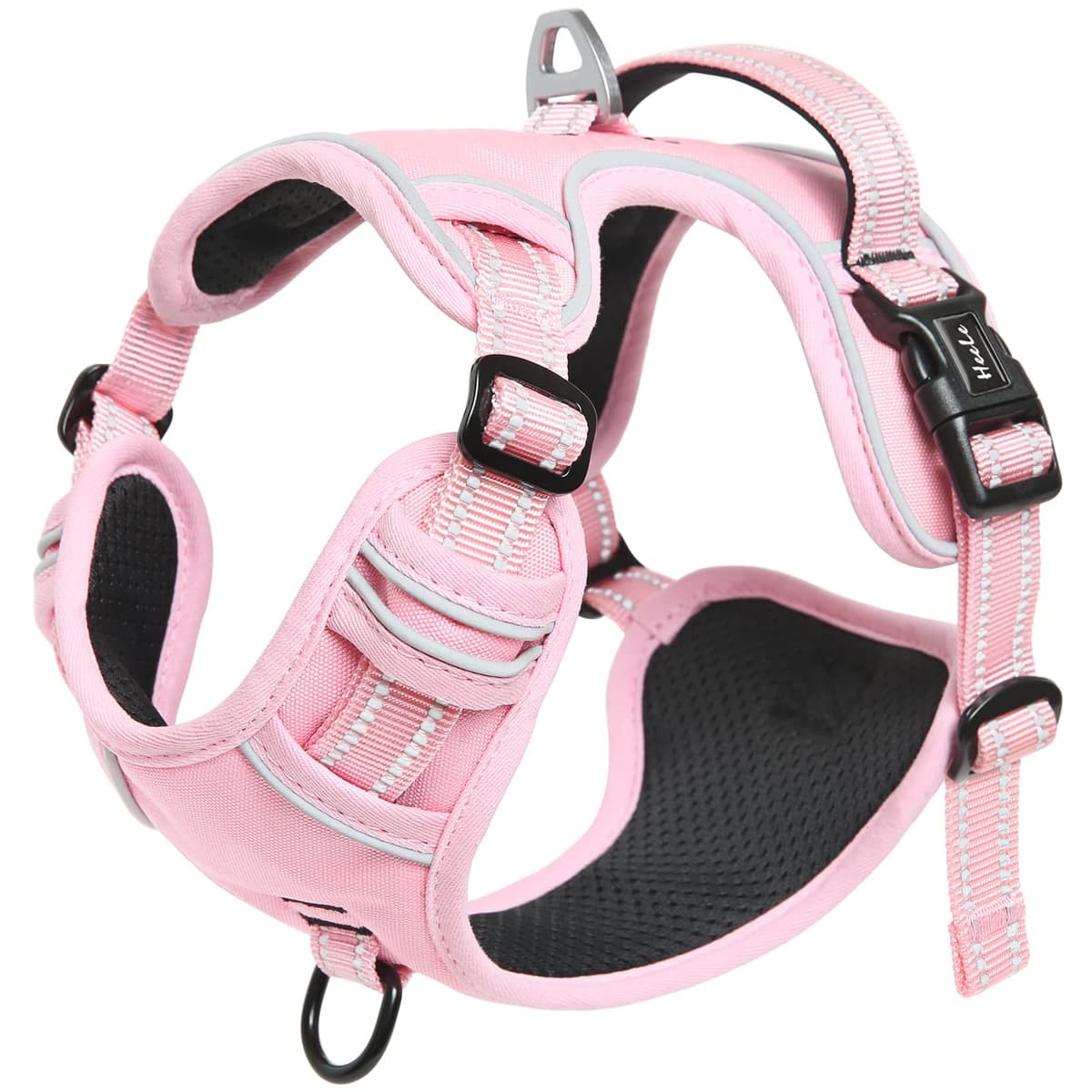 HEELE Dog Harness Medium No Pull Dog Vest Harness with Soft Handle Reflective Pet Harness for Outdoor Training Walking, Black, M — view 111