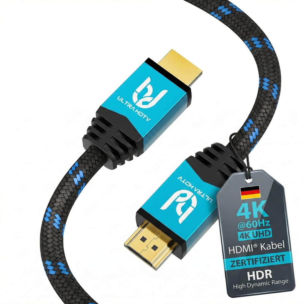 Ultra HDTV Premium – 5m 4K Cable HDMI 2.0b, 1x Adaptador de 270 Grados | 4K/60Hz (sin interferencias), HDR, 3D, ARC, Ethernet — view 10