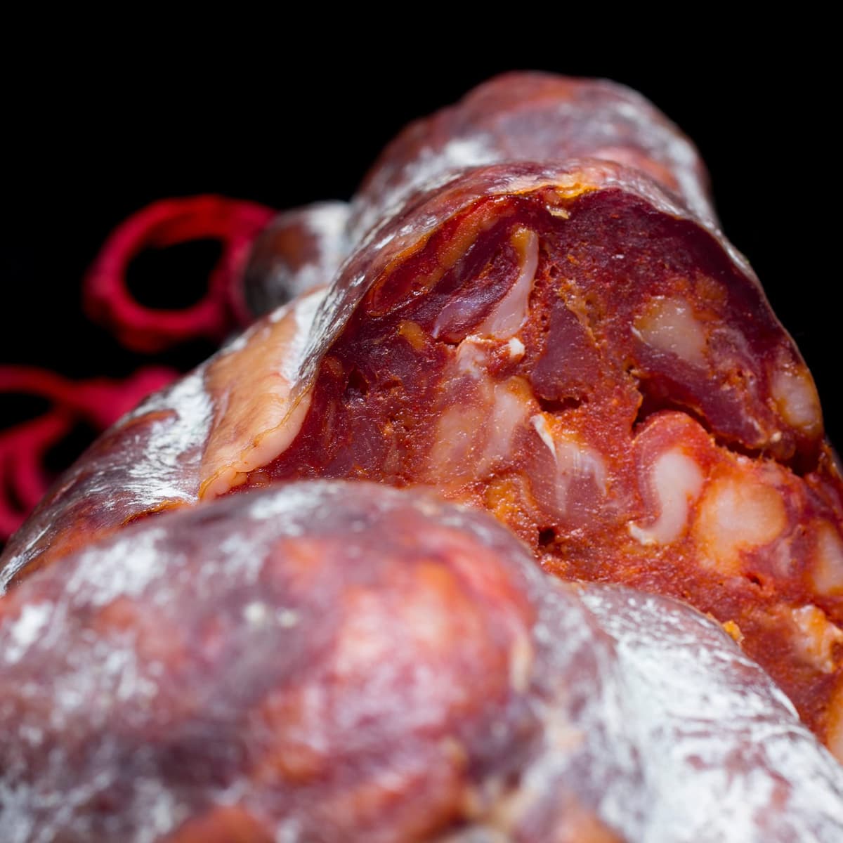 Morcon Presa iberico Bellota - Embutidos Ibericos de Bellota Pata Negra - Envasados al vacio - Elaboración Tradicional Similar al Chorizo Iberico de Bellota pero más jugoso - 1 Pieza 800 gr aprox — view 3