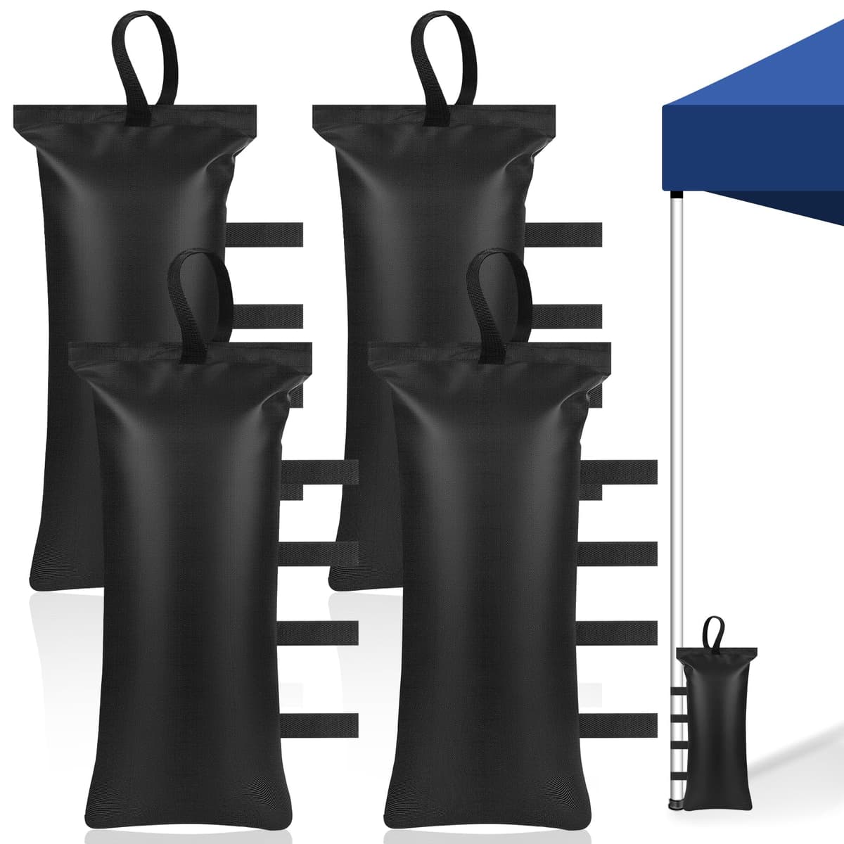 AOOSU Heavy Duty Sandbag, Gazebo Weights Sand Bags, Weight Bags Photo Studio Saddlebag with Handles, Design for Photography Stand Light Stand Tripod, Outdoor Patio, Sports 4pcs