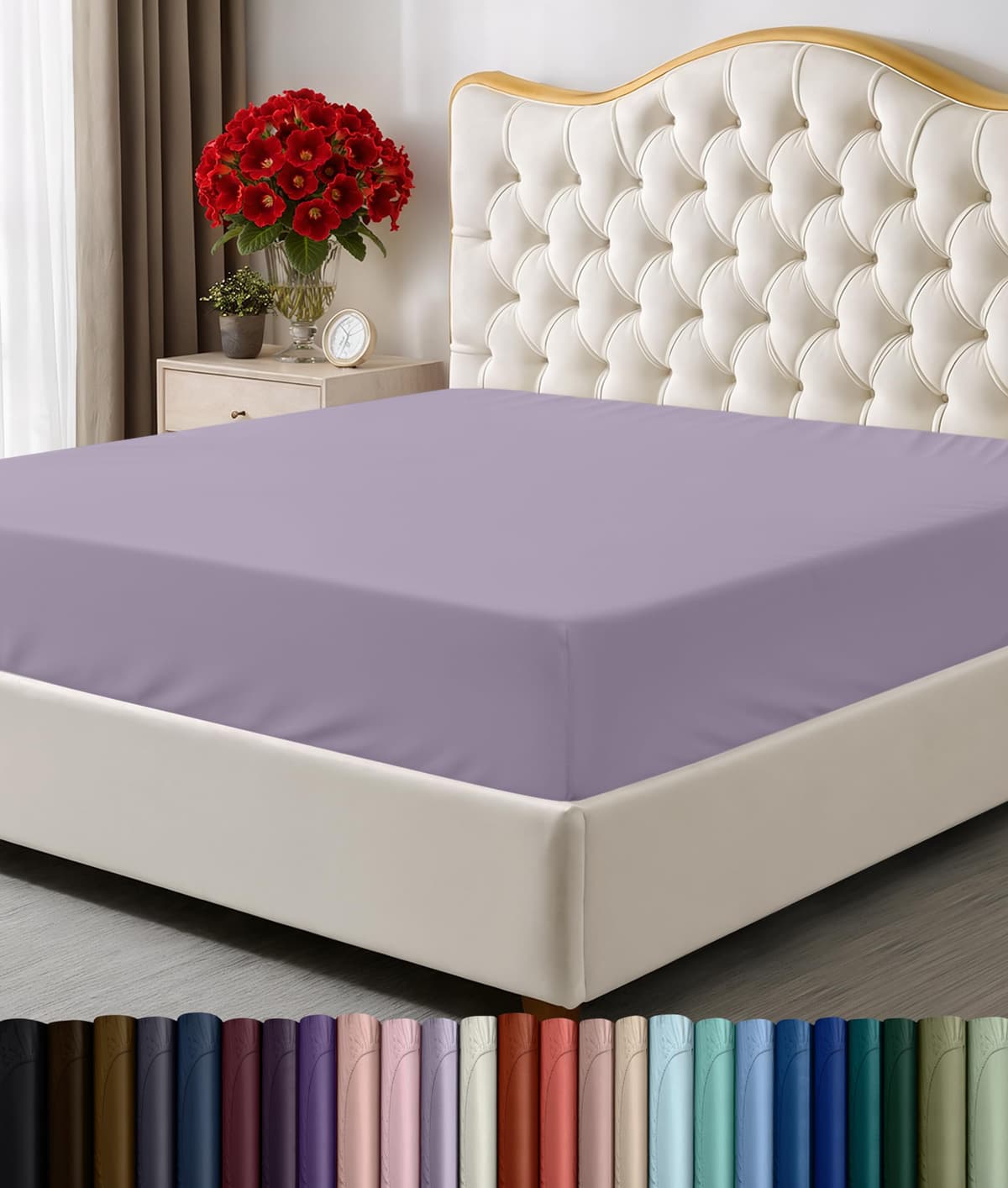 Utopia Bedding Fitted Sheet King, Grey - Deep Pocket 14 inch (35 cm) - Easy Care - OEKO-TEX Certified - Soft Brushed Microfibre Fabric - Shrinkage and Fade Resistant - Bottom Sheet — view 104
