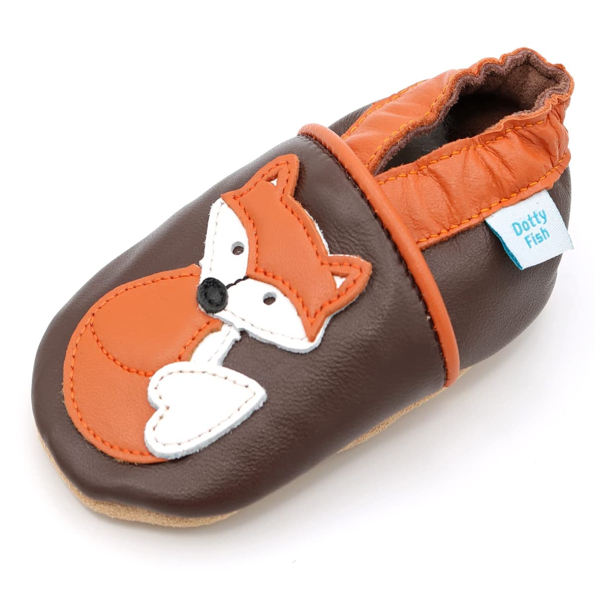 Dotty Fish Unisex Soft Leather Shoes, Unisex Baby First Walker Shoe — view 11