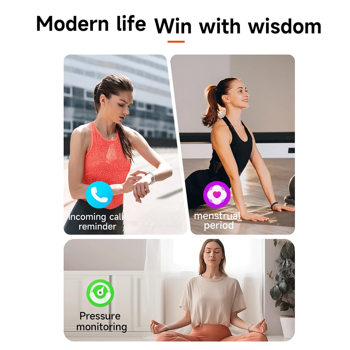 Health Smart Bracelet,Fitness Tracker with Heart Rate, Sleep Monitoring, Blood Oxygen, Step Counting for iOS and Android, No Subscription Fee, Waterproof — view 3