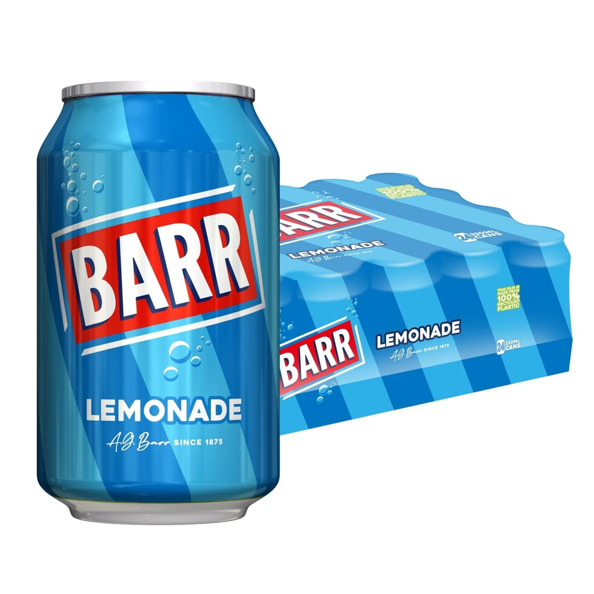 BARR 24 Pack American Cream Soda, Zero No Sugar Sparkling Soft Drink with a Creamy Taste of American Cream Soda Fizzy Pop, 24 x 330ml Cans — view 17