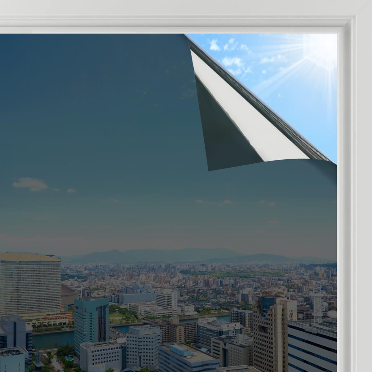 rabbitgoo Vinilos Espejo para Ventanas 44.5x200cm, Vinilo Espejo Unidireccional, Lámina Protector Solar Privacidad, Vinilo Ventana Deorativos Adhesiva Anti 85% Calor y 90% UV para Hogar Oficina — view 17