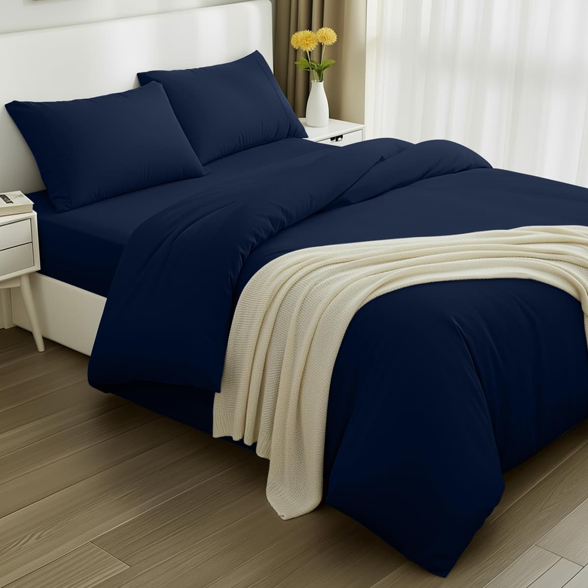 Utopia Bedding 3 Piece Single Bedding Set - Duvet Cover, Fitted Sheet with Pillow case - Soft Brushed Microfiber (Grey) — view 25